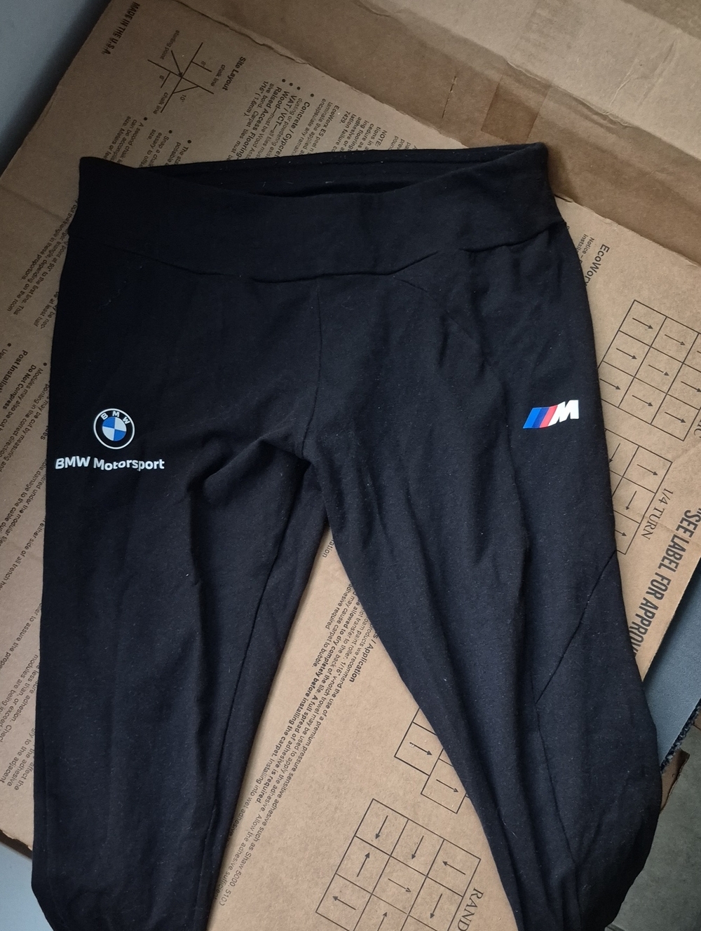Puma x BMW Motorsport Black Girls' Leggings with M Logo
